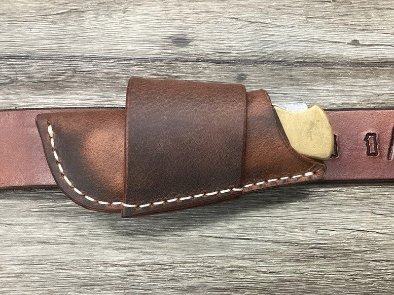 Buffalo Leather Folding Knife Sheath Buck 112 Size(Sheath Only)