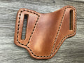 Bridle Leather Folding Pocket Knife Sheath Trapper(Sheath Only)