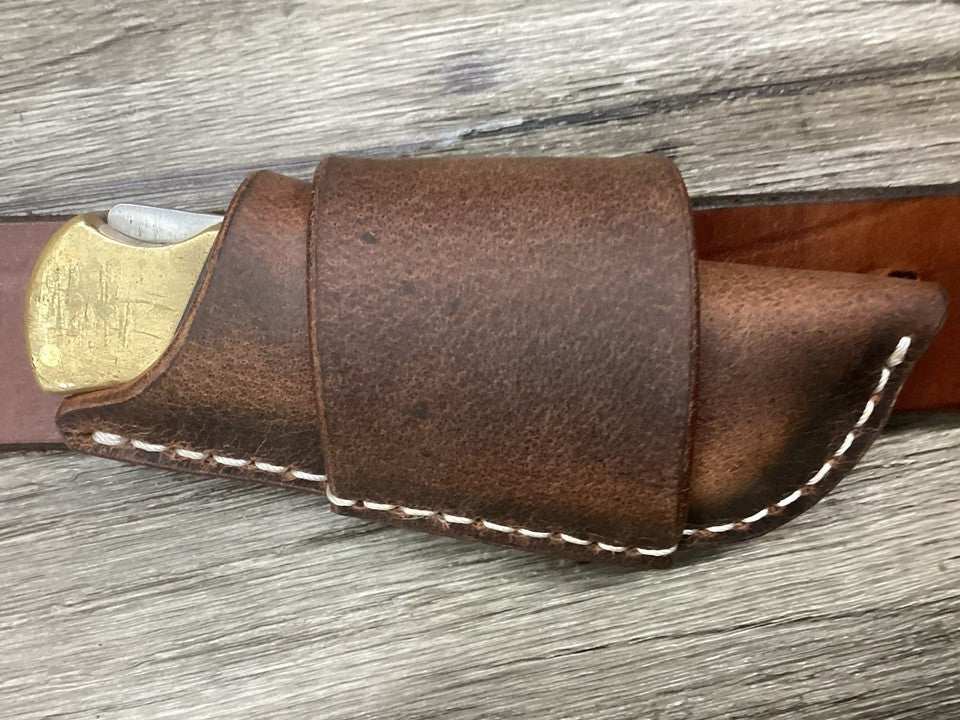 Buffalo Leather Folding Knife Sheath Buck 112 Size(Sheath Only)