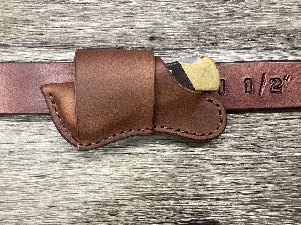 Buffalo Leather Folding Knife Sheath Buck 112 Size(Sheath Only)
