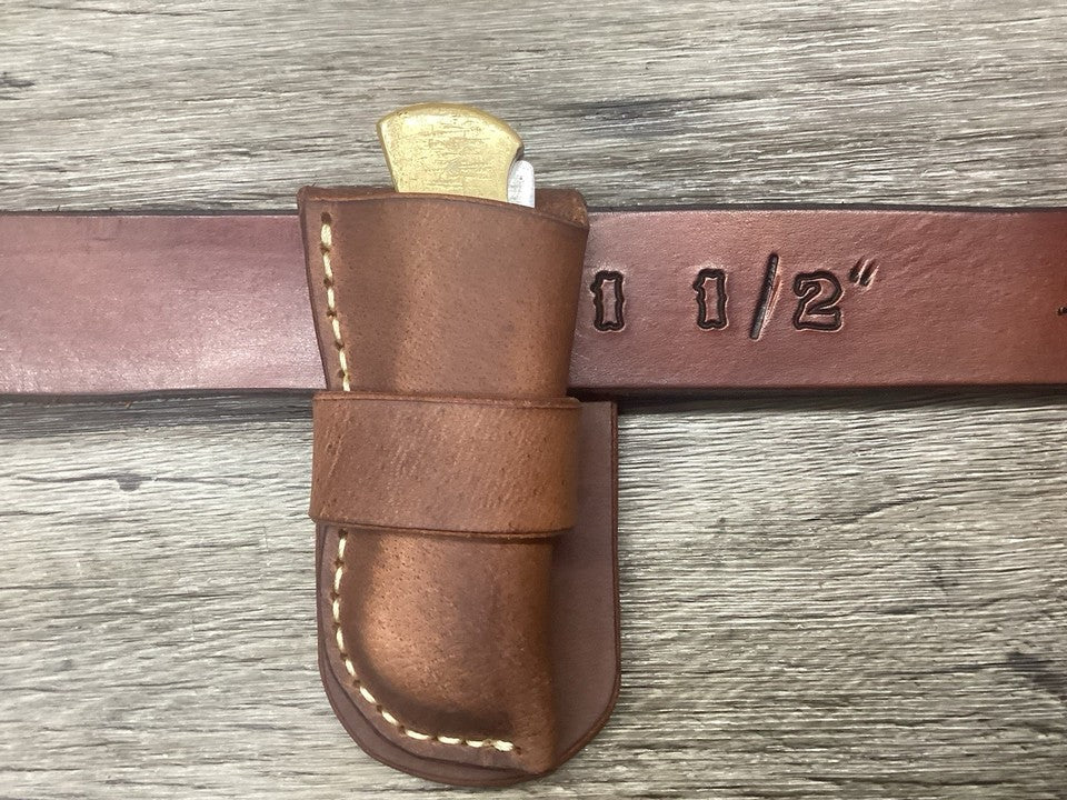 Buffalo Leather Folding Knife Sheath Buck 112 Size