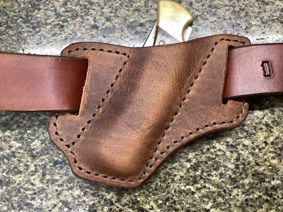 Buffalo Leather Folding Knife Sheath Buck 110 Size(Sheath Only)