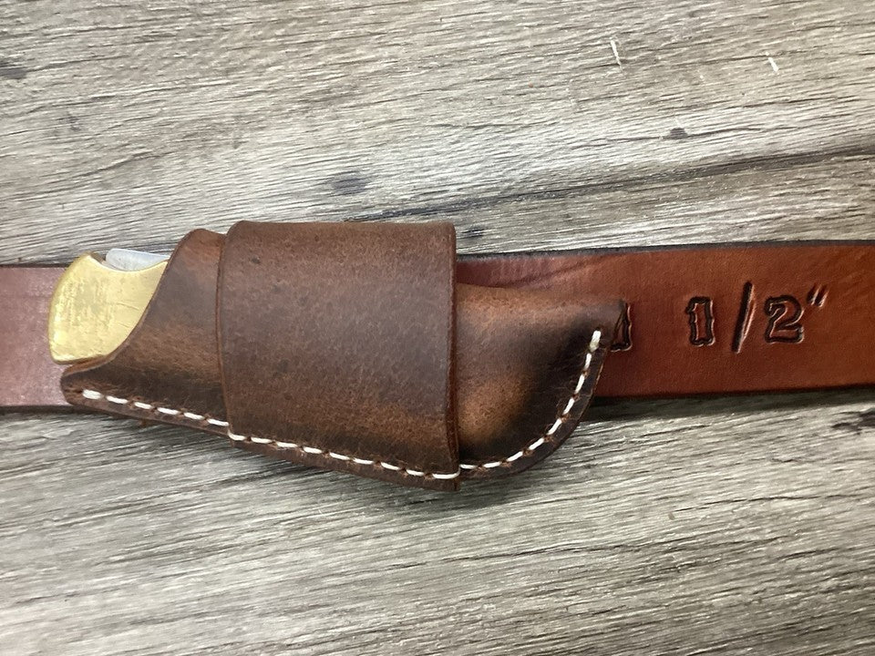Buffalo Leather Folding Knife Sheath Buck 112 Size(Sheath Only)