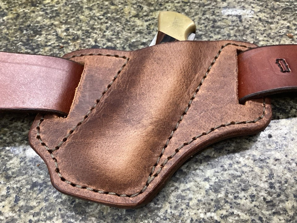 Buffalo Leather Folding Knife Sheath Buck 110 Size(Sheath Only)