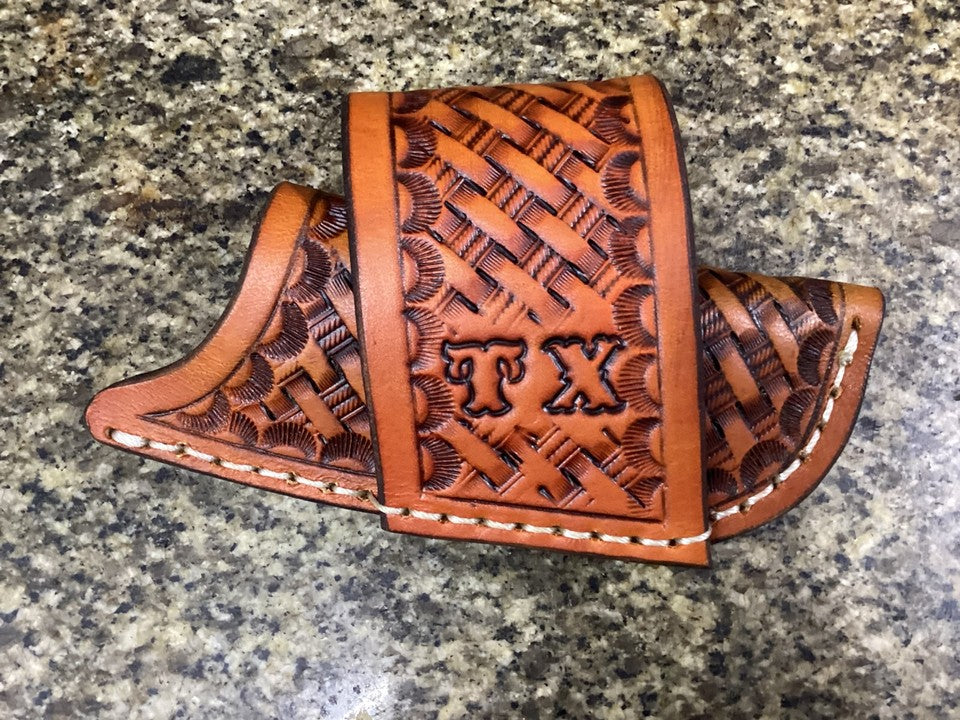 Personalized Folding Knife Sheath Horizontal