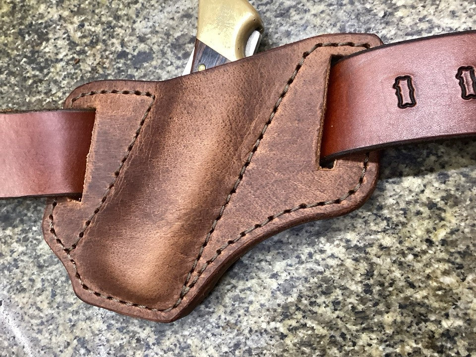 Buffalo Leather Folding Knife Sheath Buck 110 Size(Sheath Only)