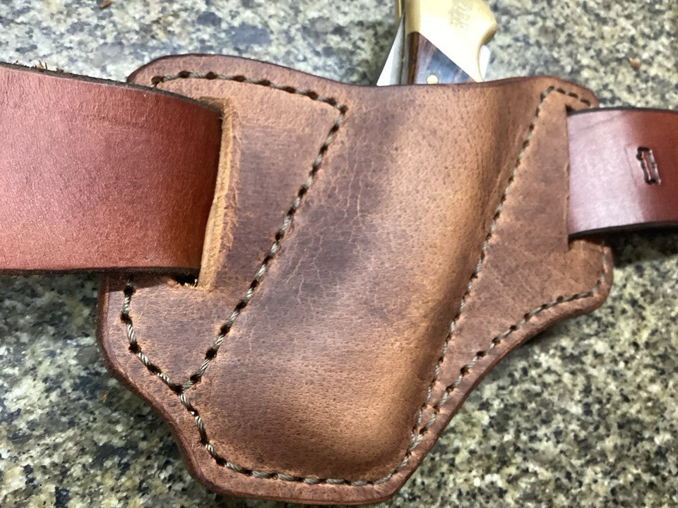 Buffalo Leather Folding Knife Sheath Buck 110 Size(Sheath Only)
