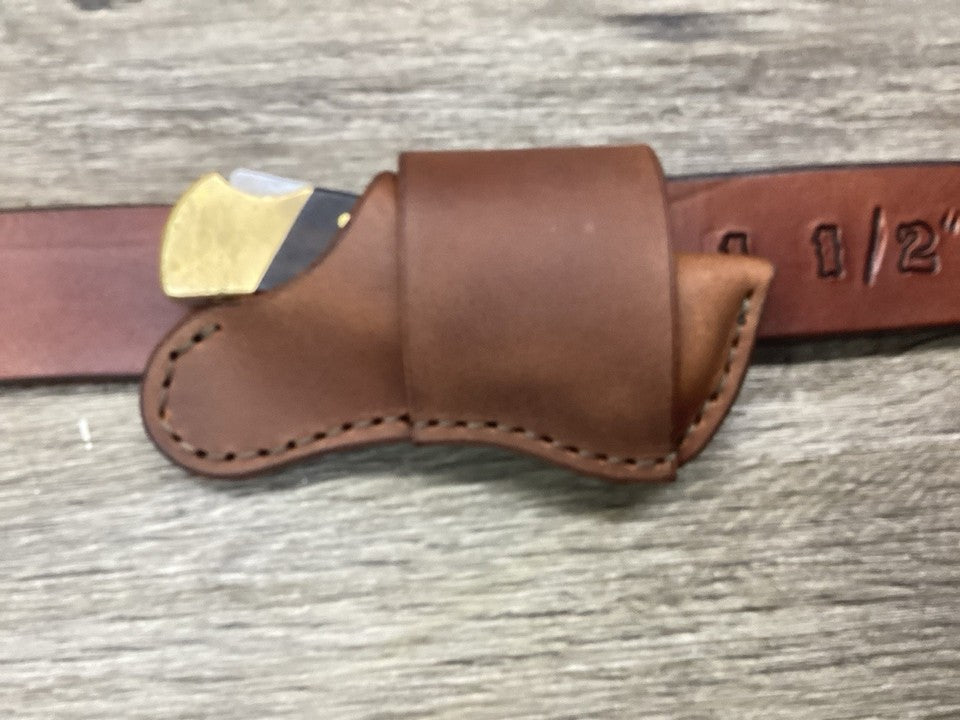 Buffalo Leather Folding Knife Sheath Buck 112 Size(Sheath Only)