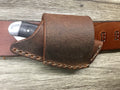 Buffalo Leather Folding Knife Sheath Mini Trapper Size(Sheath Only)