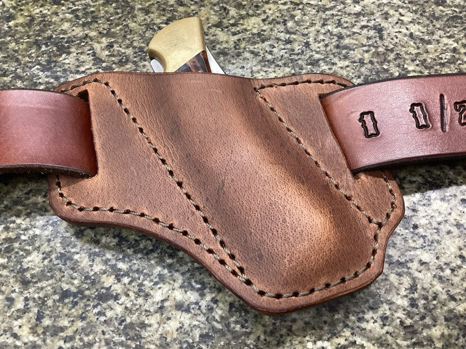 Buffalo Leather Folding Knife Sheath Buck 110 Size(Sheath Only)