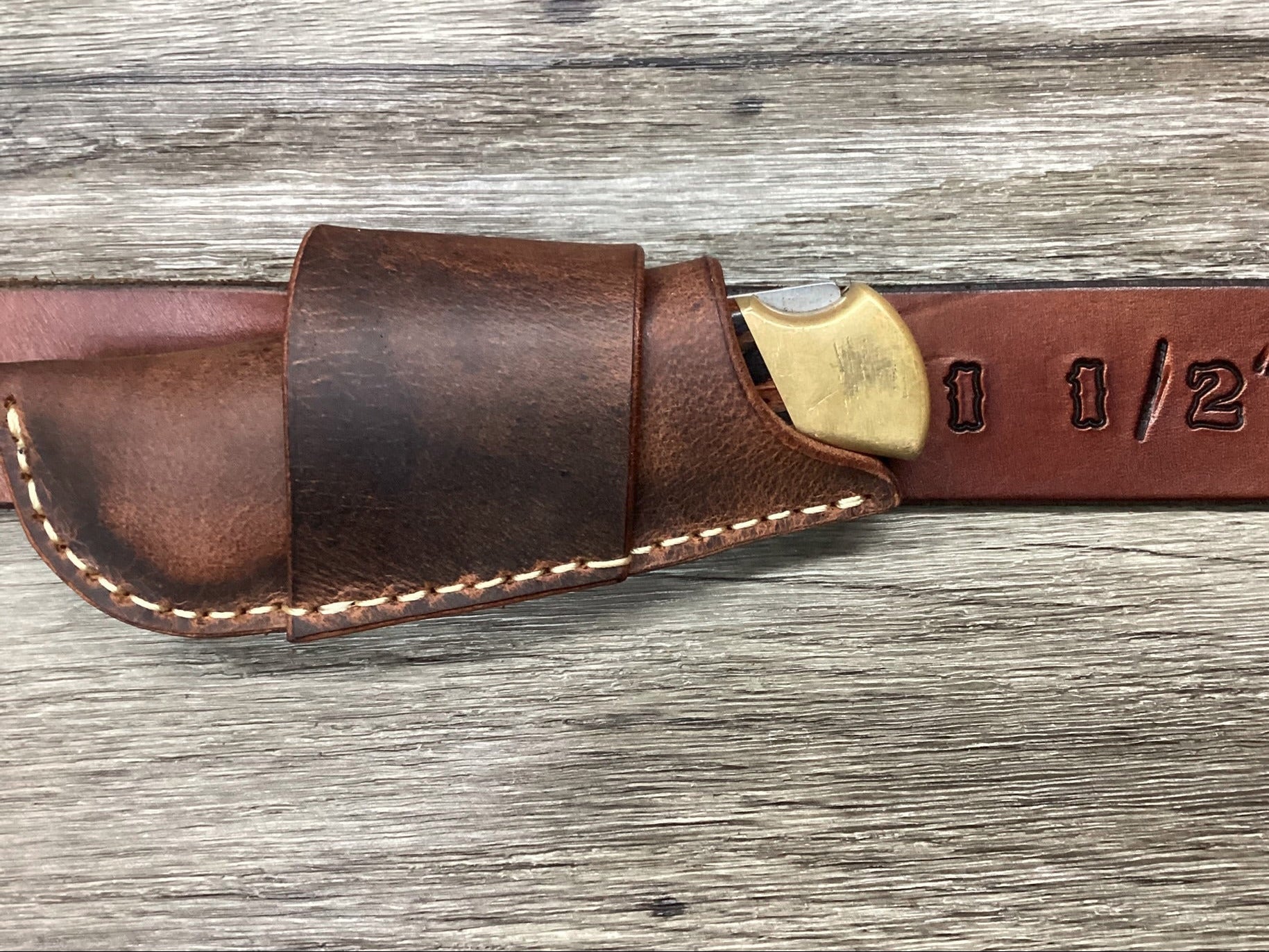 Buffalo Leather Folding Knife Sheath Buck 110 Size(Sheath Only)