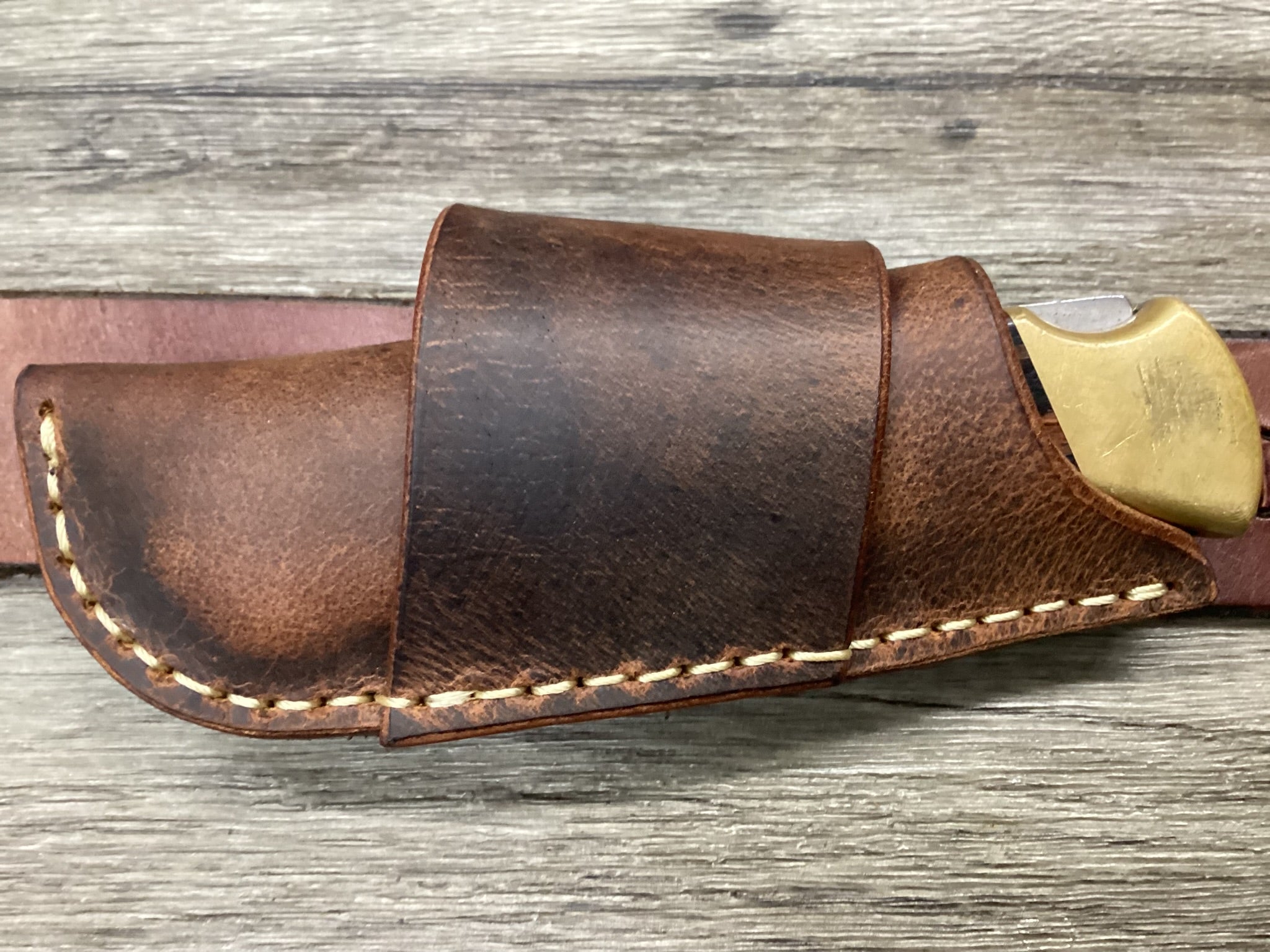 Buffalo Leather Folding Knife Sheath Buck 110 Size(Sheath Only)