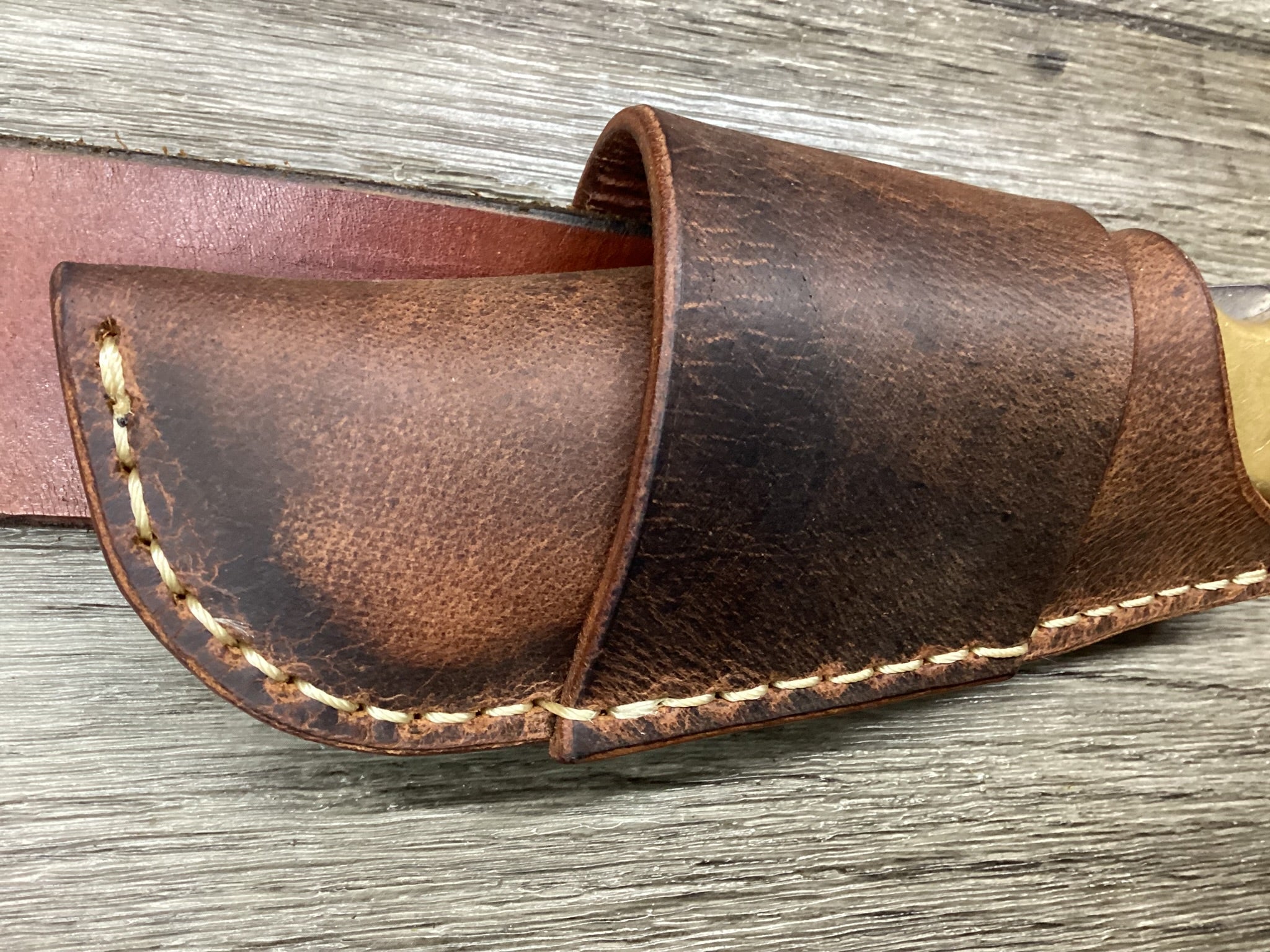 Buffalo Leather Folding Knife Sheath Buck 110 Size(Sheath Only)