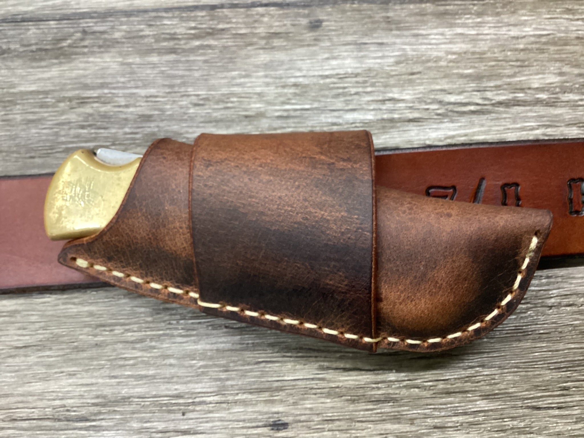Buffalo Leather Folding Knife Sheath Buck 110 Size(Sheath Only)