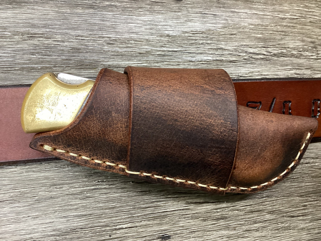 Buffalo Folding Knife Sheath Horizontal