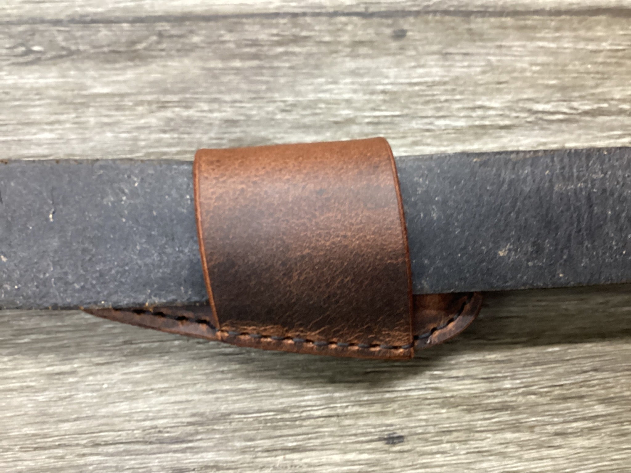 Buffalo Leather Folding Knife Sheath Trapper 4 1/8" Size(Sheath Only)