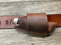 Buffalo Leather Folding Knife Sheath Trapper 4 1/8" Size(Sheath Only)