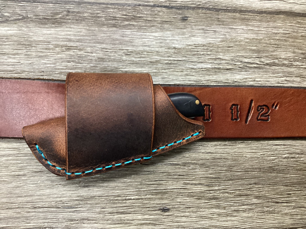 Buffalo Leather Folding Knife Sheath Sodbuster Jr. Size(Sheath Only)