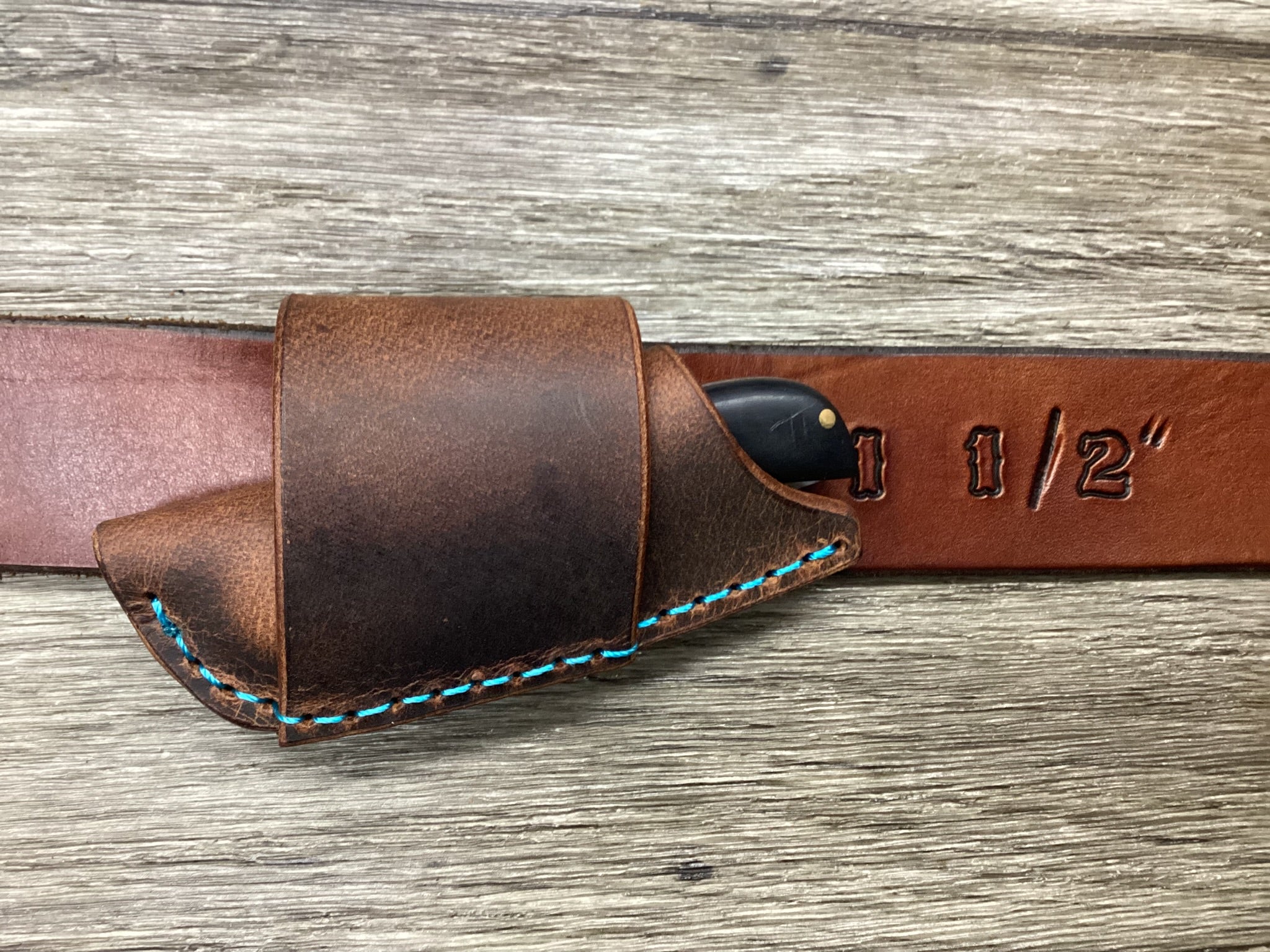 Buffalo Leather Folding Knife Sheath Sodbuster Jr. Size(Sheath Only)