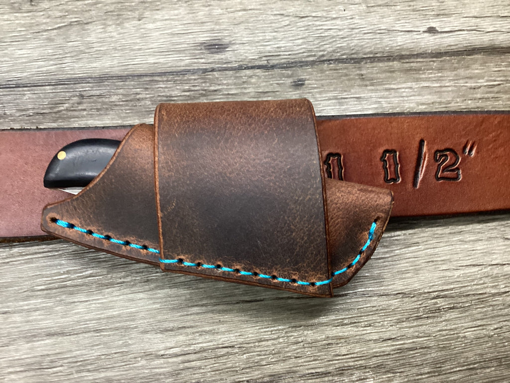 Buffalo Leather Folding Knife Sheath Sodbuster Jr. Size(Sheath Only)