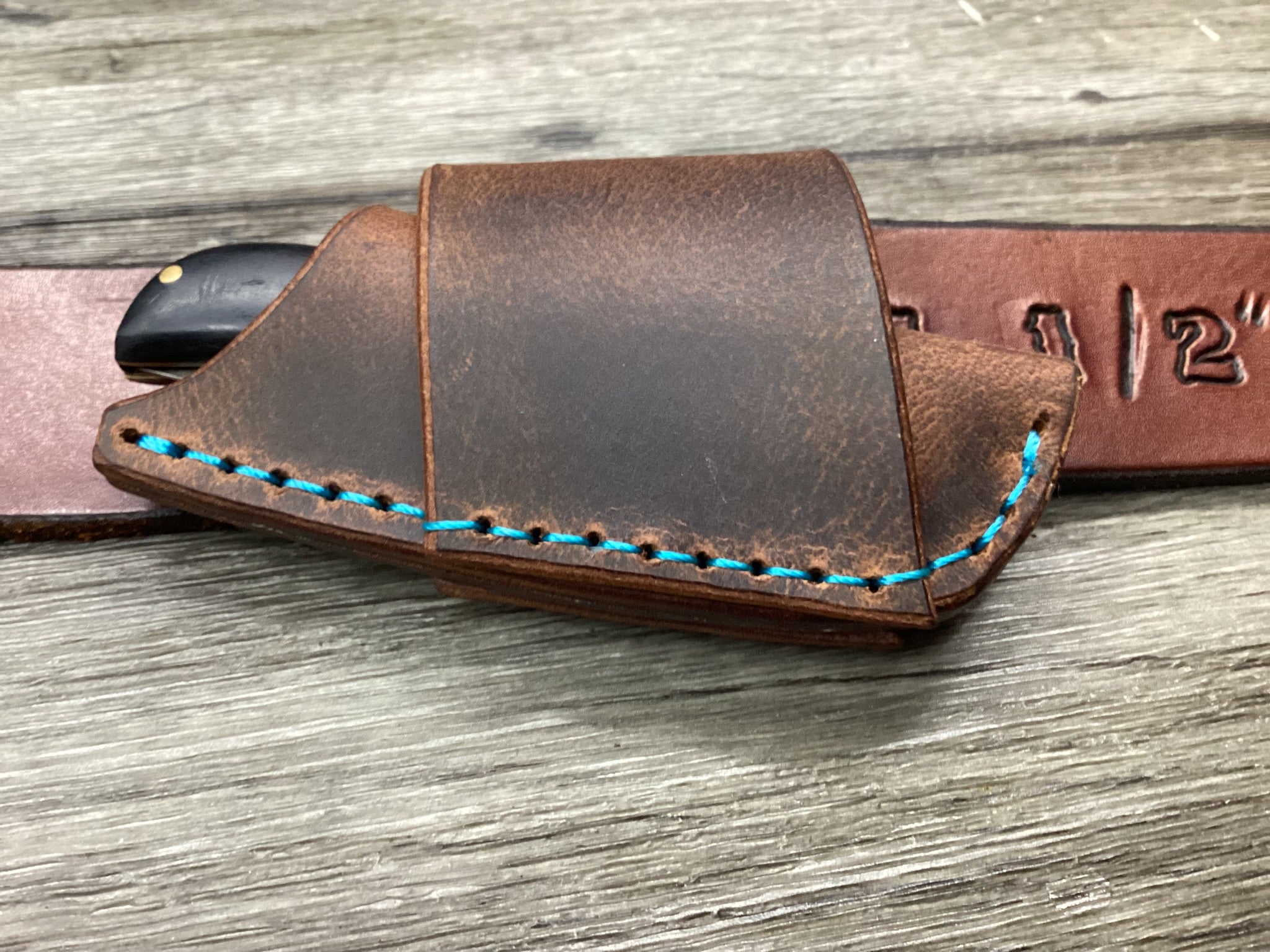 Buffalo Leather Folding Knife Sheath Sodbuster Jr. Size(Sheath Only)