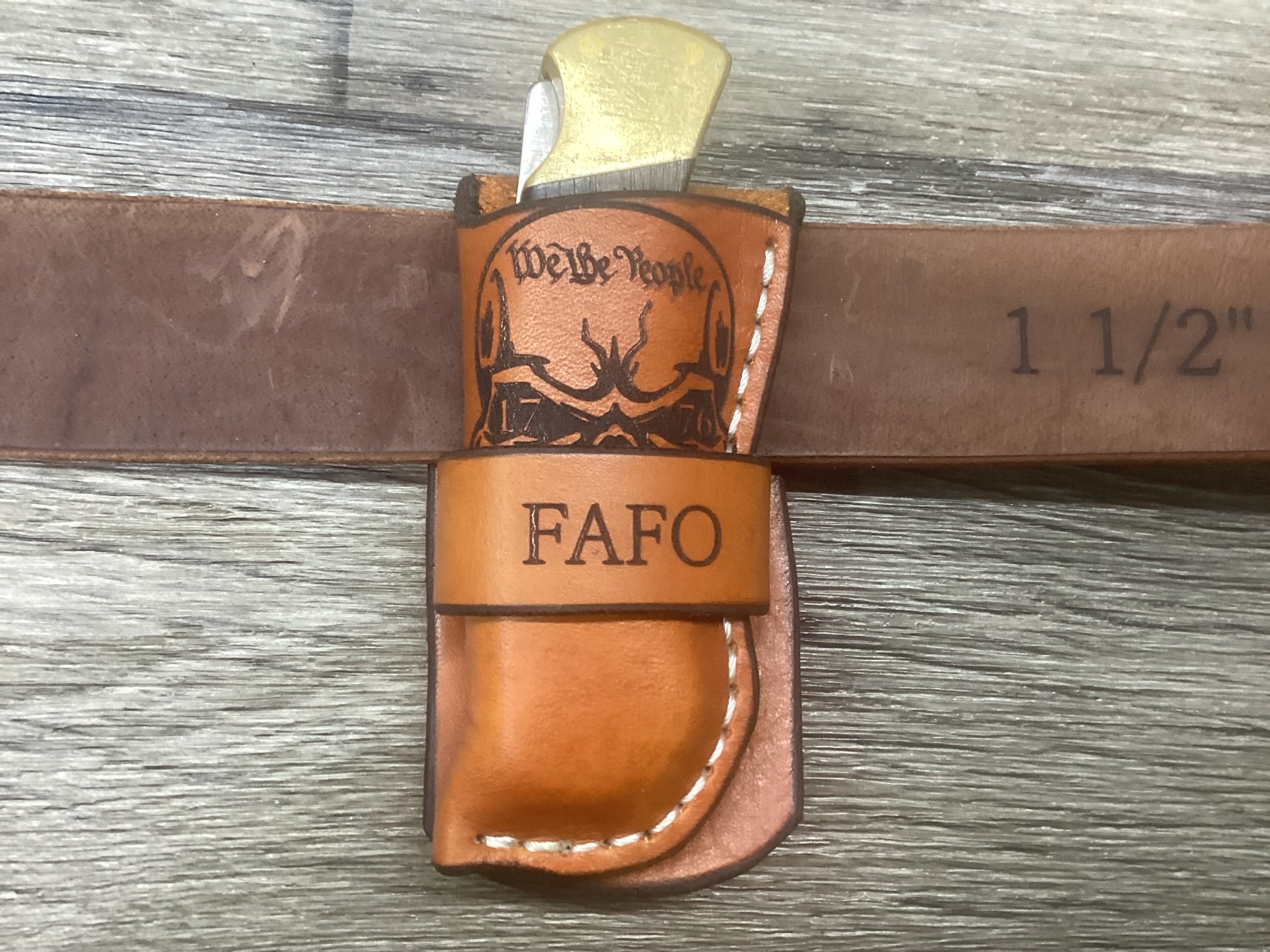 Leather Pocket Knife Sheath Buck 112 Buscadero (Sheath Only) Left Hand