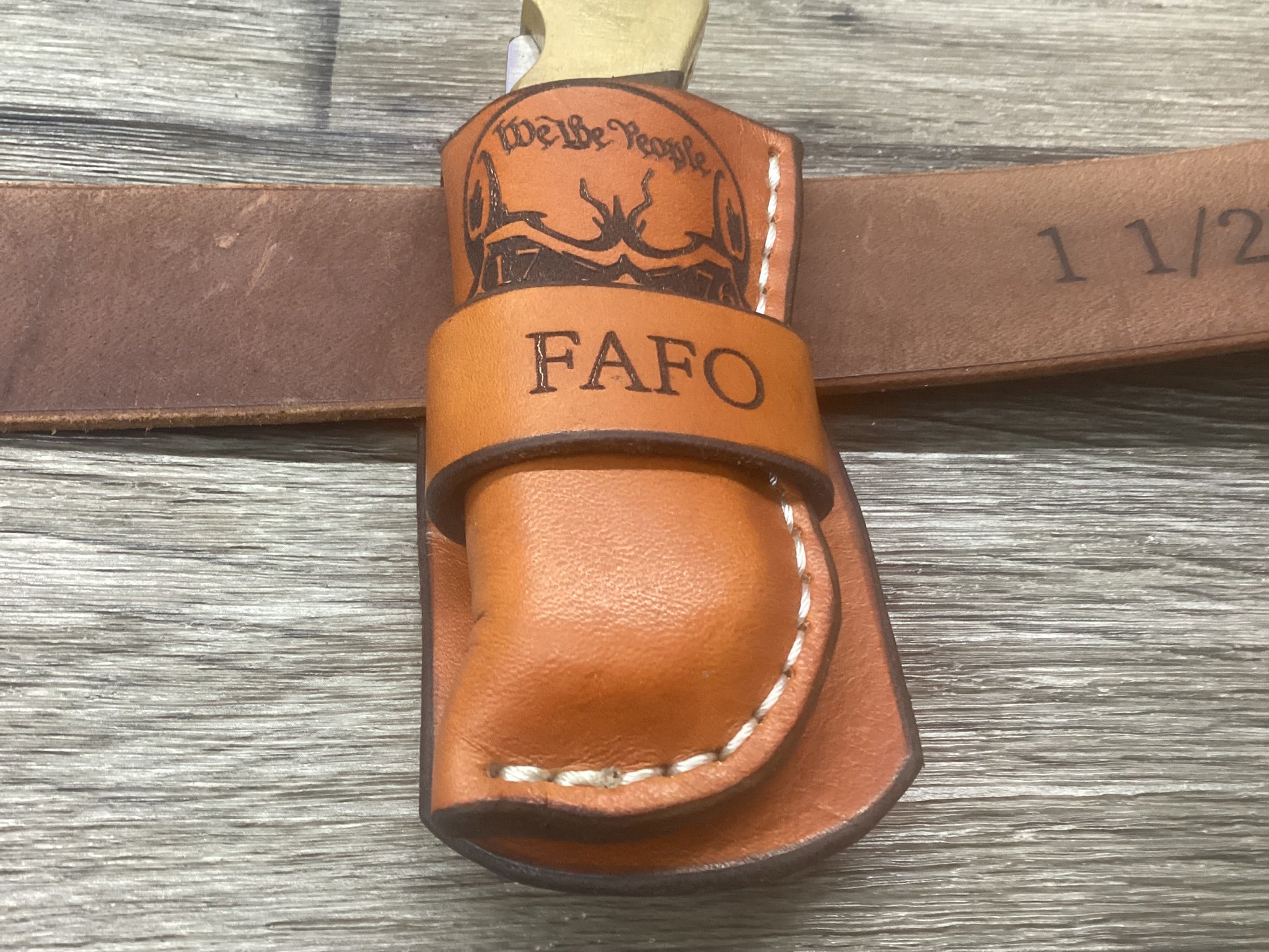 Leather Pocket Knife Sheath Buck 112 Buscadero (Sheath Only) Left Hand