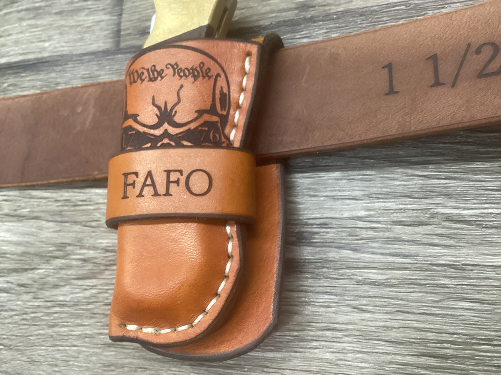 Leather Pocket Knife Sheath Buck 112 Buscadero (Sheath Only) Left Hand