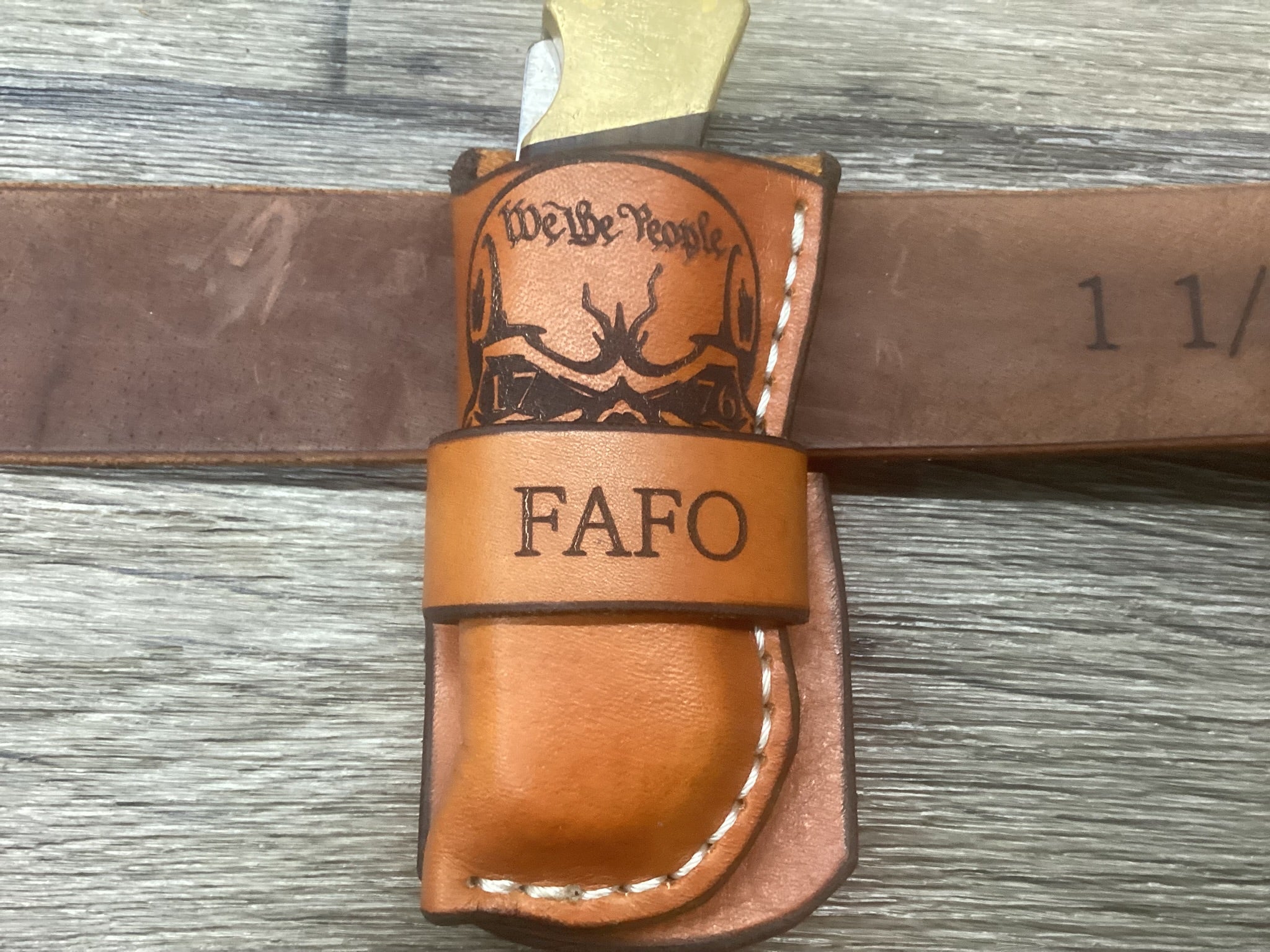 Leather Pocket Knife Sheath Buck 112 Buscadero (Sheath Only) Left Hand