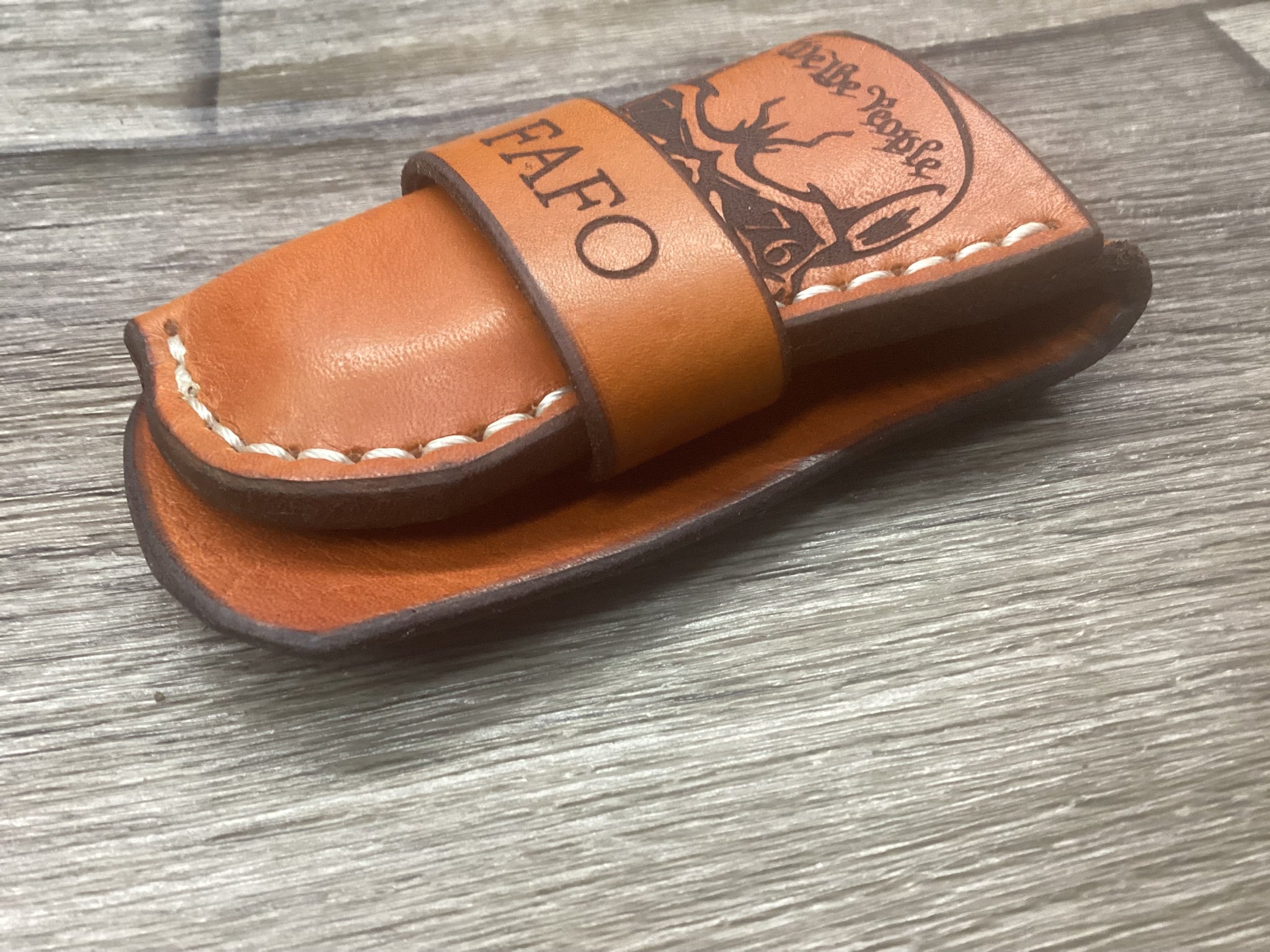 Leather Pocket Knife Sheath Buck 112 Buscadero (Sheath Only) Left Hand