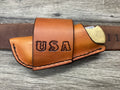 Leather Folding Knife Sheath Horizontal Buck 112 Size (Sheath Only) Left/Right