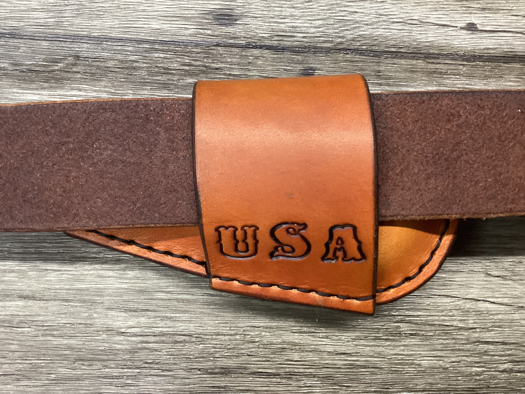 Leather Folding Knife Sheath Horizontal Buck 112 Size (Sheath Only) Left/Right