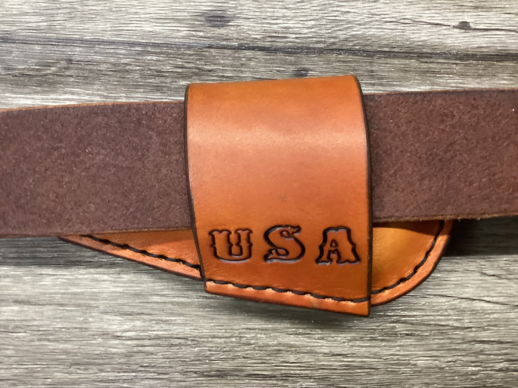 Leather Folding Knife Sheath Horizontal Buck 112 Size (Sheath Only) Left/Right