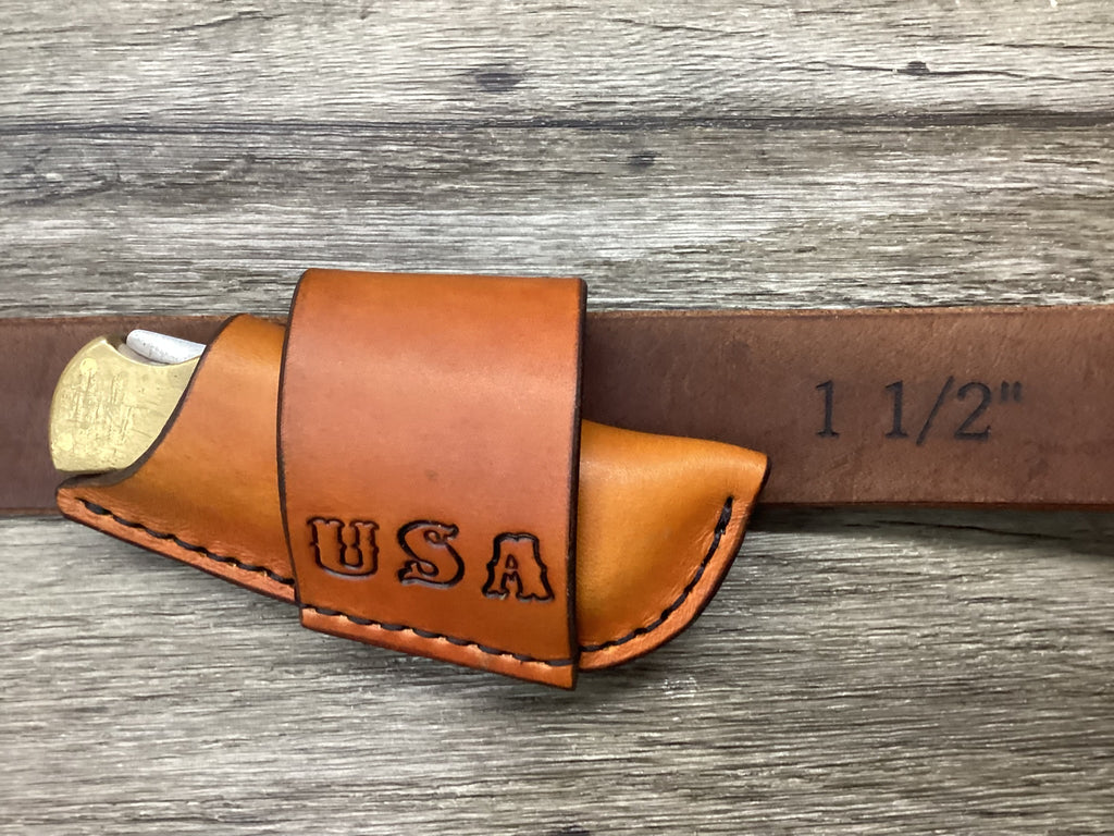 Leather Folding Knife Sheath Horizontal Buck 112 Size (Sheath Only) Left/Right