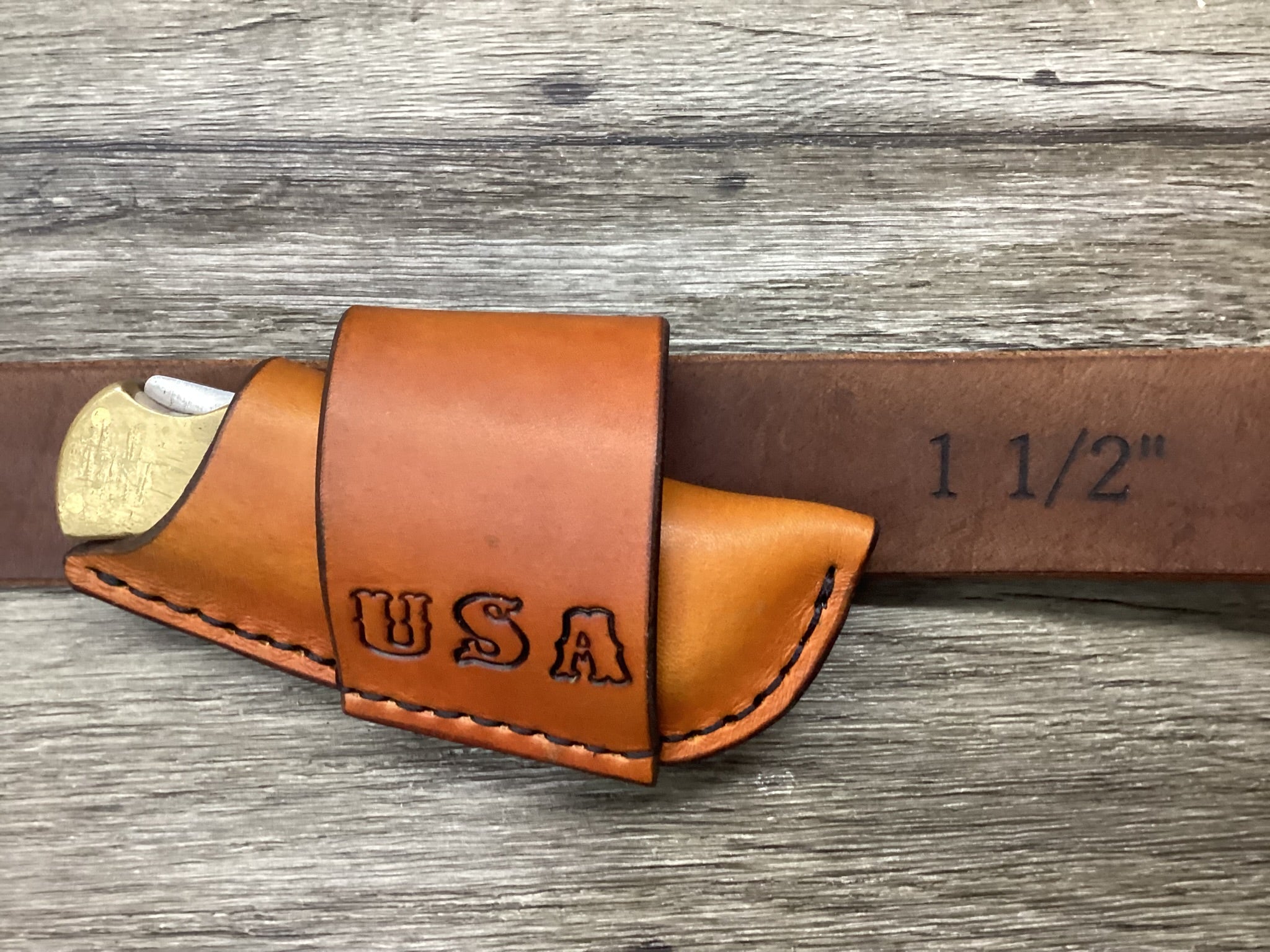 Leather Folding Knife Sheath Horizontal Buck 112 Size (Sheath Only) Left/Right