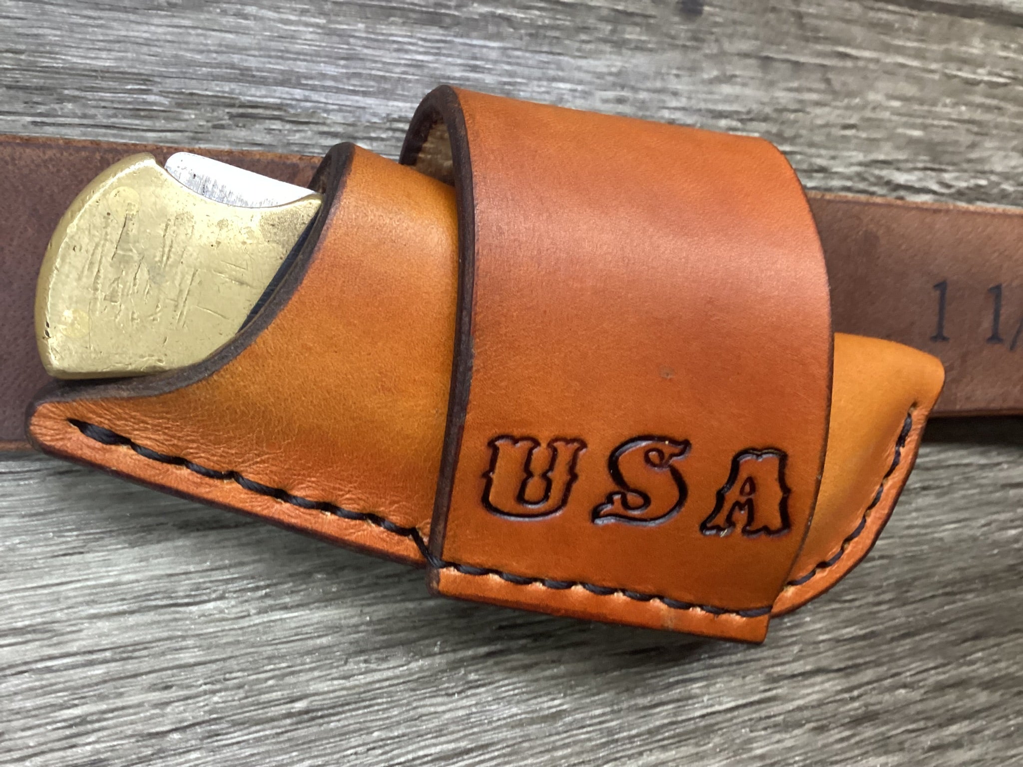 Leather Folding Knife Sheath Horizontal Buck 112 Size (Sheath Only) Left/Right
