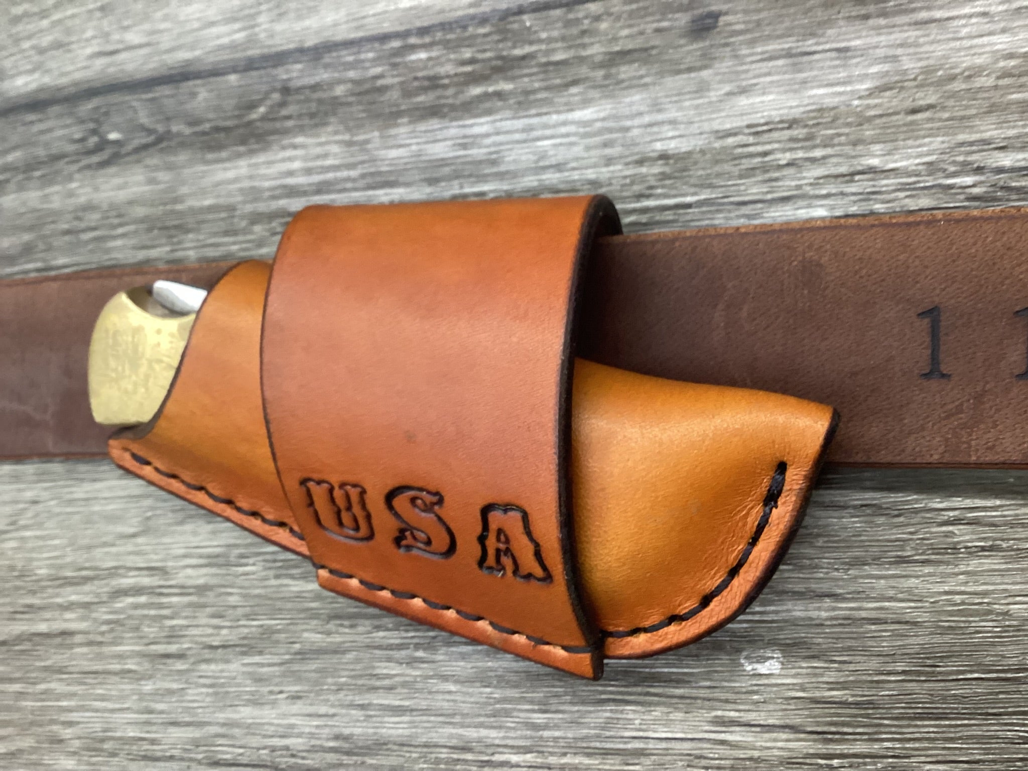 Leather Folding Knife Sheath Horizontal Buck 112 Size (Sheath Only) Left/Right