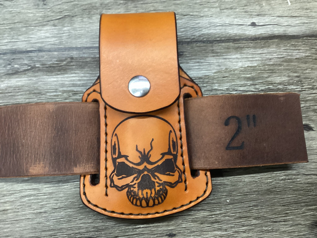 Buck 112, 110, Mp 600 Size Leather Pancake Folding Knife Sheath (Sheath Only)
