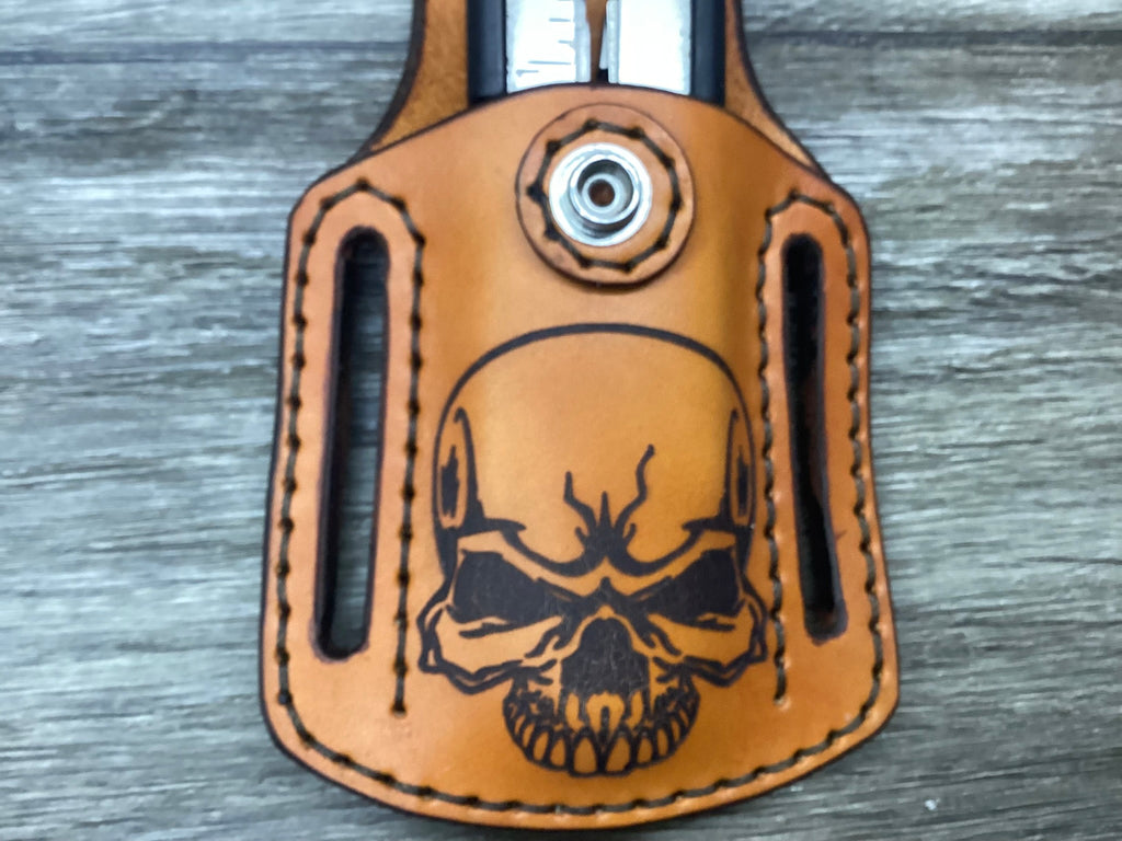 Buck 112, 110, Mp 600 Size Leather Pancake Folding Knife Sheath (Sheath Only)