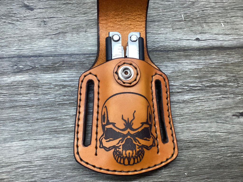 Buck 112, 110, Mp 600 Size Leather Pancake Folding Knife Sheath (Sheath Only)