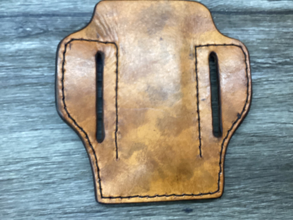 Leather holster with American flag design