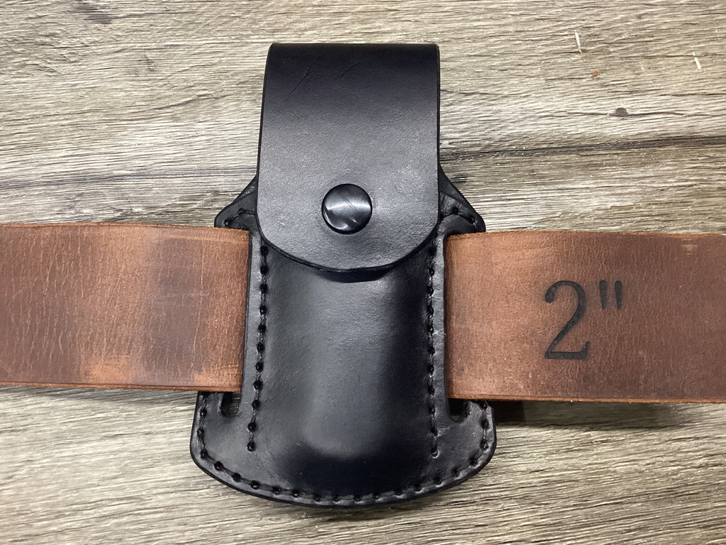 Buck 112, 110, Mp 600 Size Leather Pancake Folding Knife Sheath (Sheath Only)