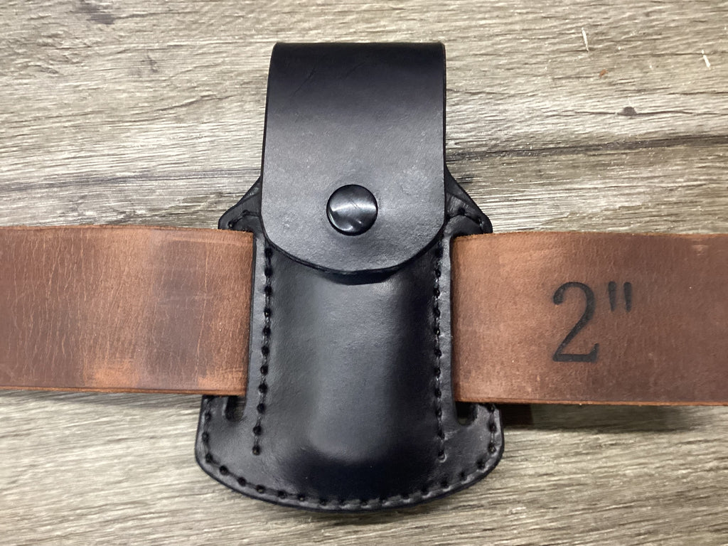Buck 112, 110, Mp 600 Size Leather Pancake Folding Knife Sheath (Sheath Only)