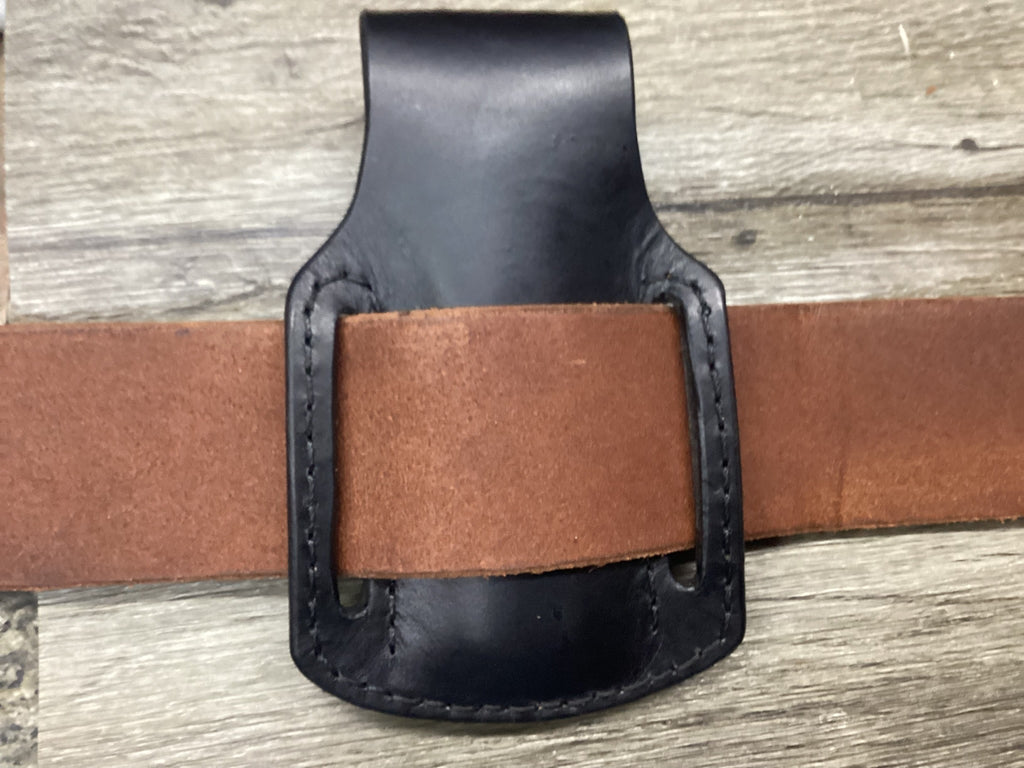 Buck 112, 110, Mp 600 Size Leather Pancake Folding Knife Sheath (Sheath Only)