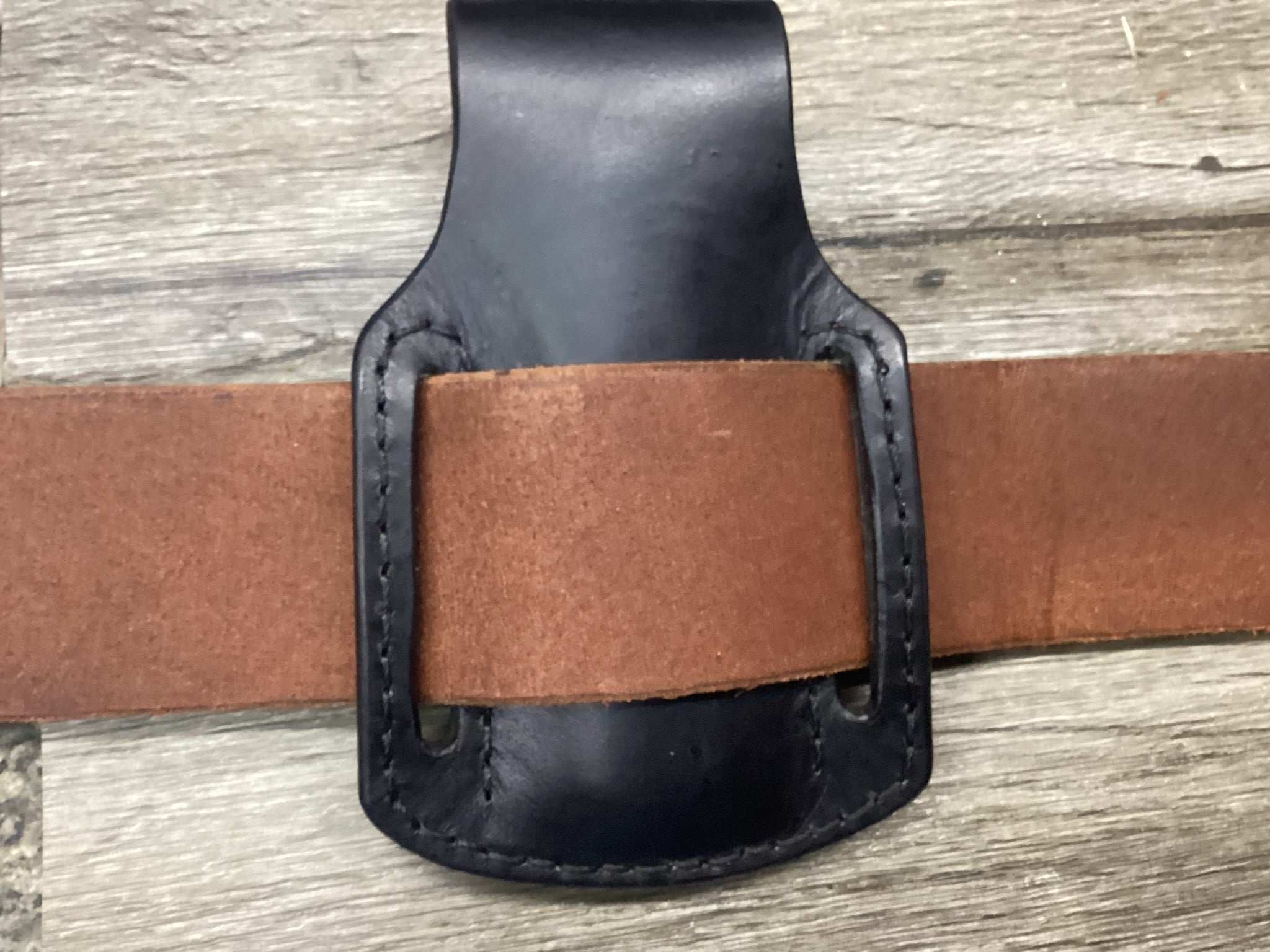Buck 112, 110, Mp 600 Size Leather Pancake Folding Knife Sheath (Sheath Only)