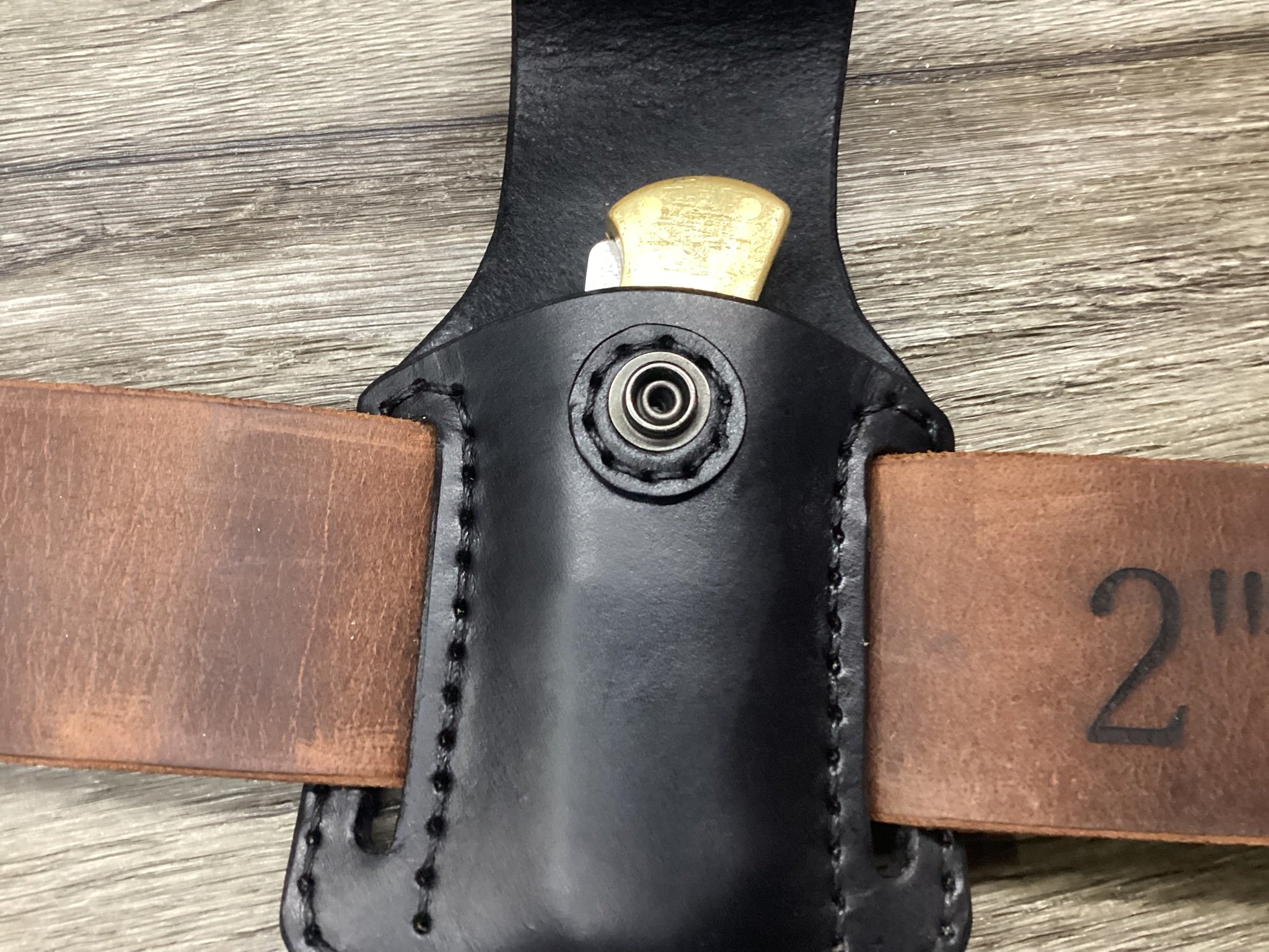 Buck 112, 110, Mp 600 Size Leather Pancake Folding Knife Sheath (Sheath Only)