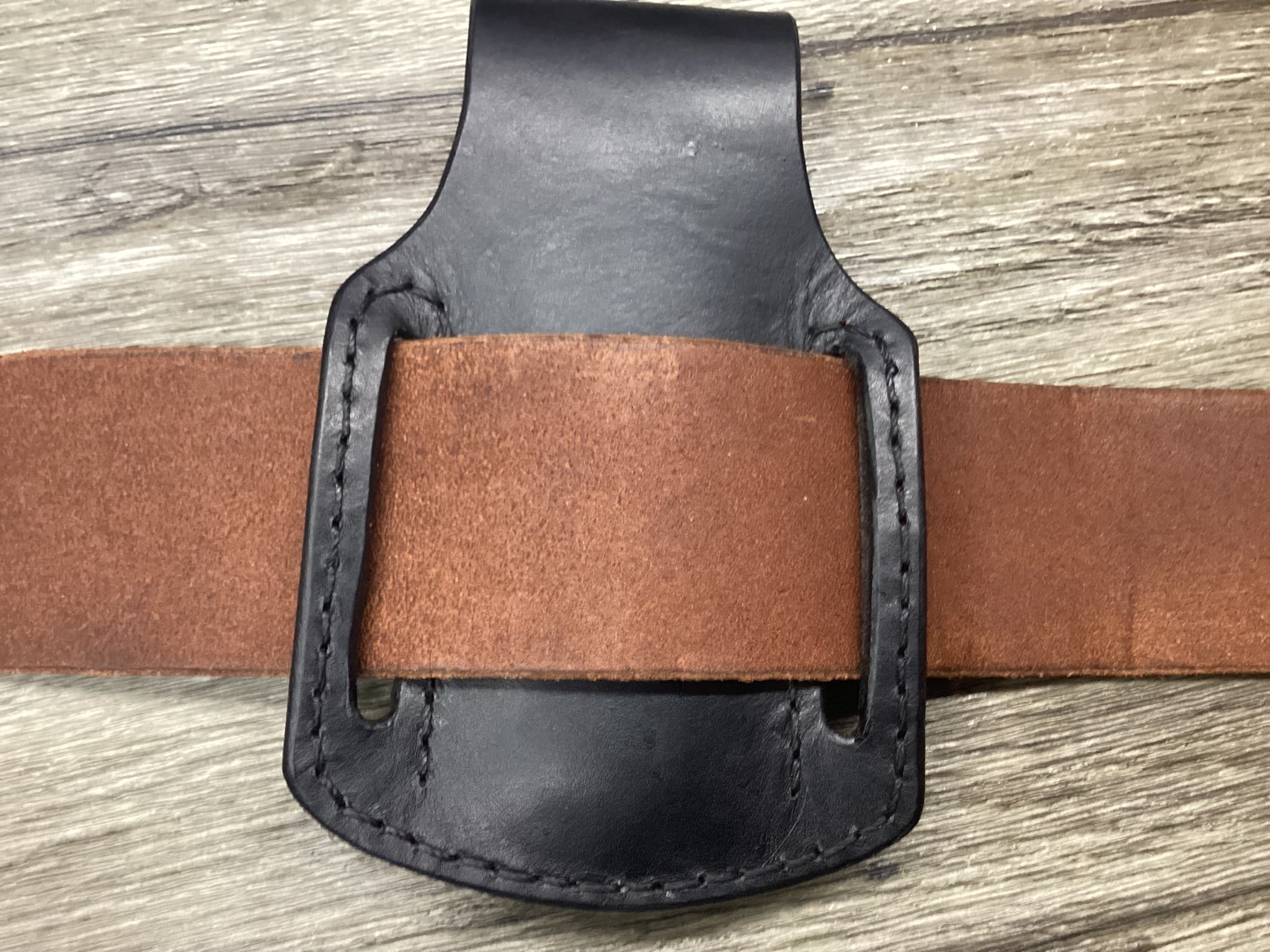 Buck 112, 110, Mp 600 Size Leather Pancake Folding Knife Sheath (Sheath Only)
