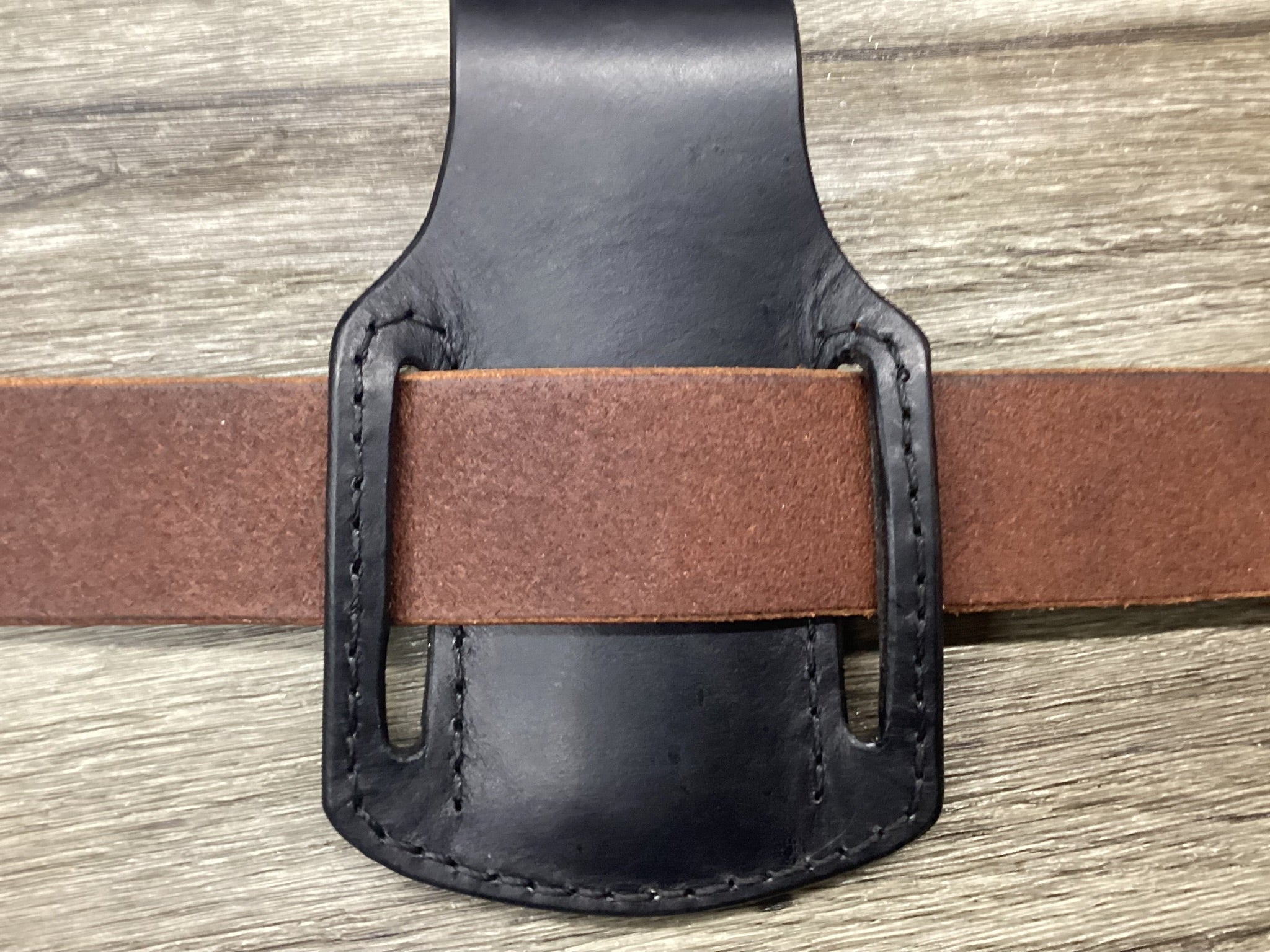 Buck 112, 110, Mp 600 Size Leather Pancake Folding Knife Sheath (Sheath Only)
