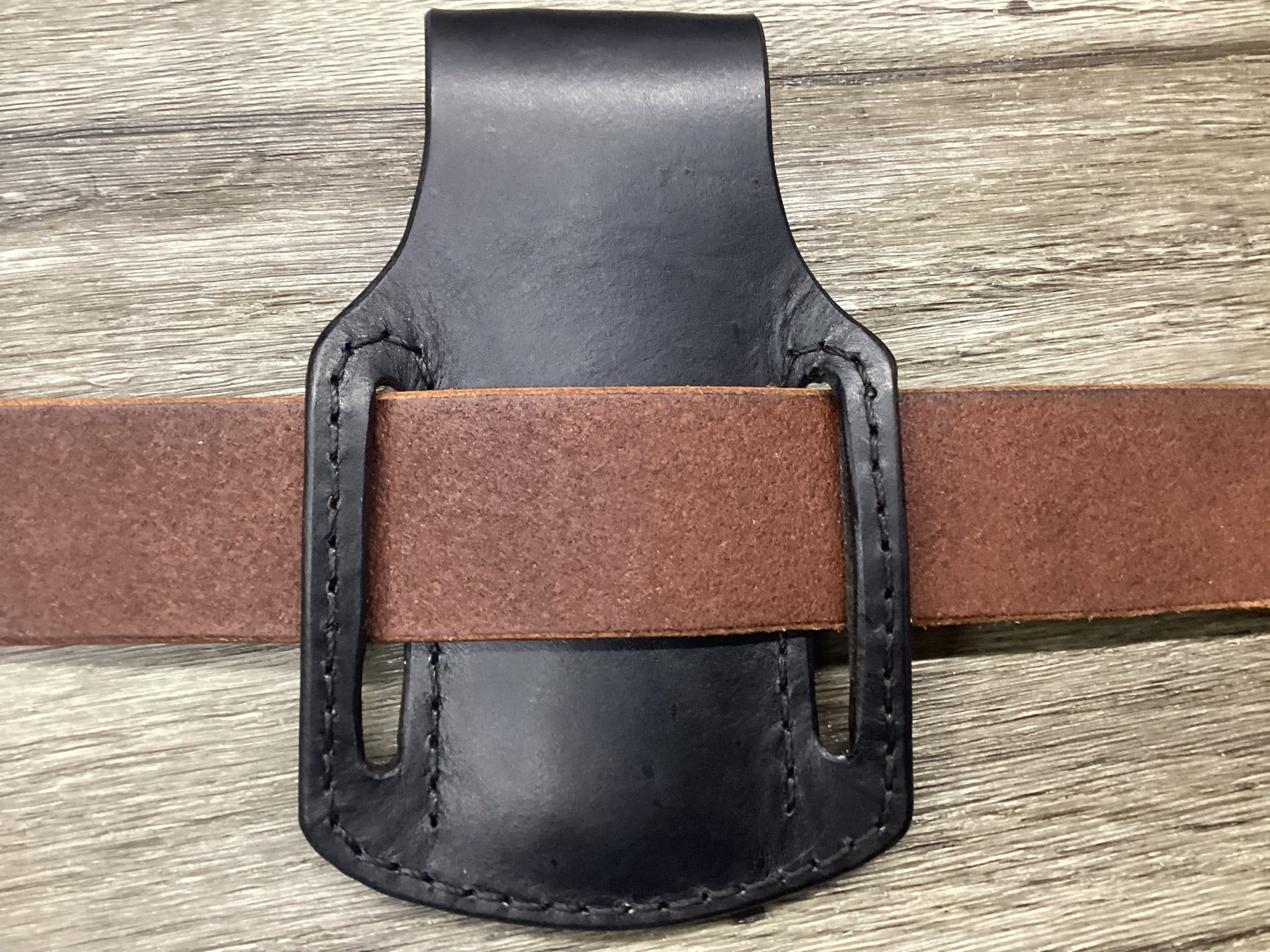 Buck 112, 110, Mp 600 Size Leather Pancake Folding Knife Sheath (Sheath Only)