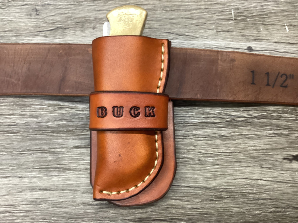 Leather Folding Knife Case Sheath Buck 112 Size (Sheath Only) Left Hand